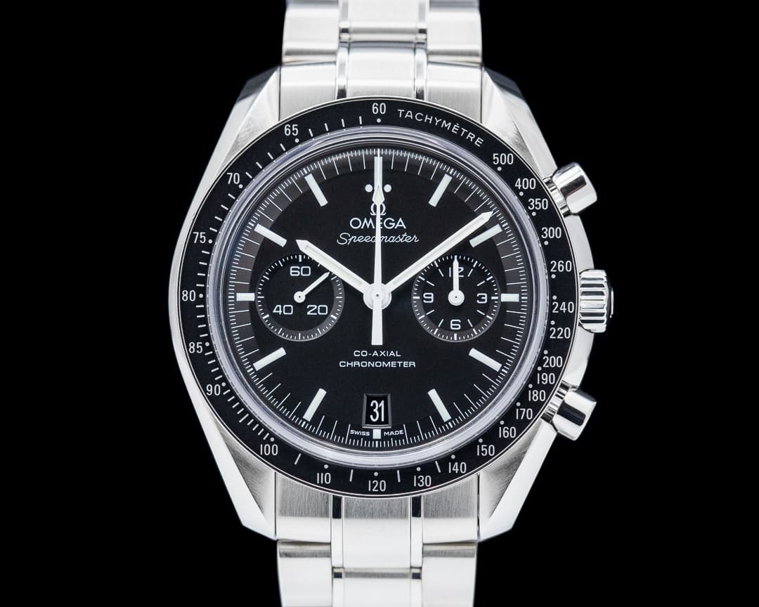 Omega Speedmaster Co-axial Chronometer Chronograph SS Black Dial