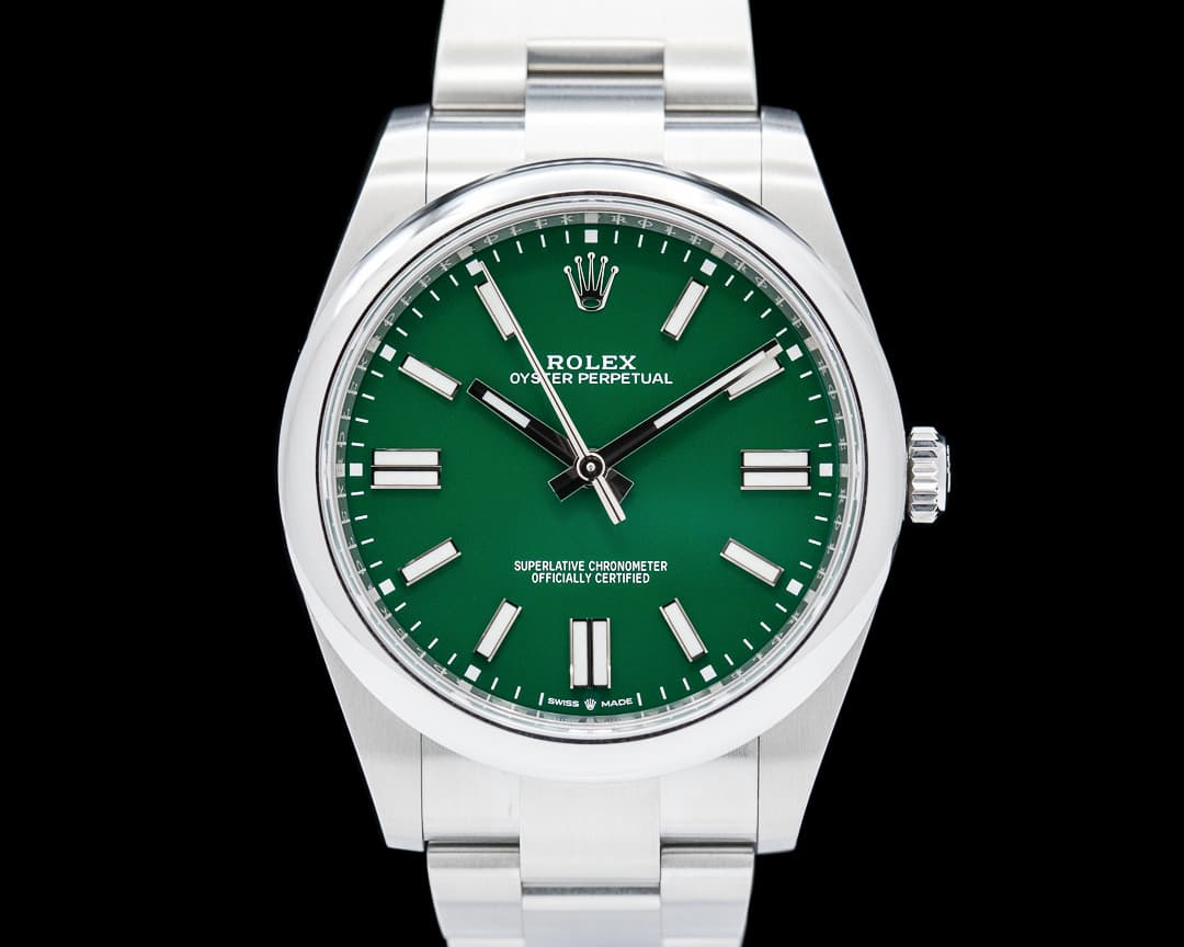 Rolex Oyster Perpetual 124300 SS Green Dial