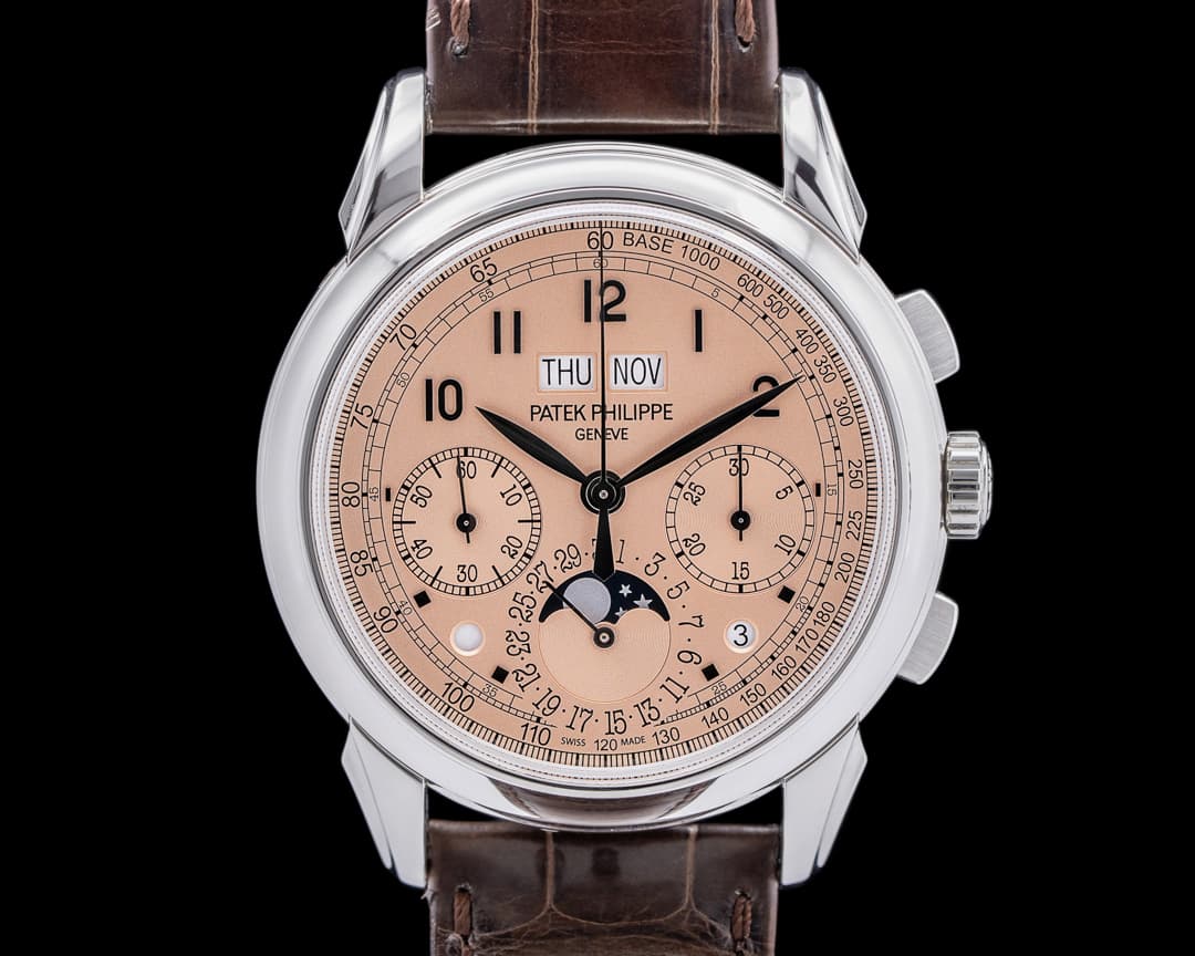 Patek Philippe 5270P Perpetual Calendar Chronograph Platinum Salmon Dial