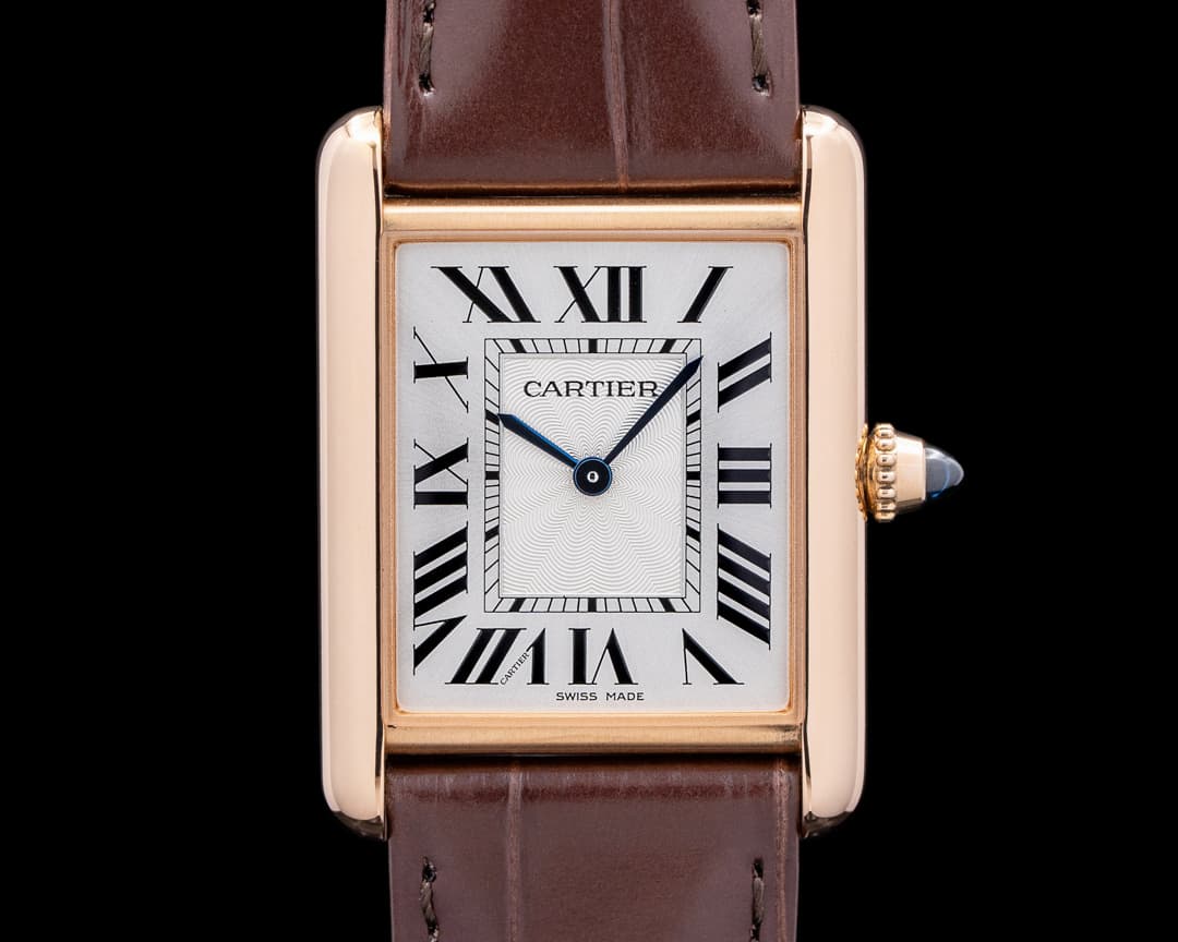 Cartier Tank Louis Cartier 100th Anniversary 18K Rose Gold Silver Dial