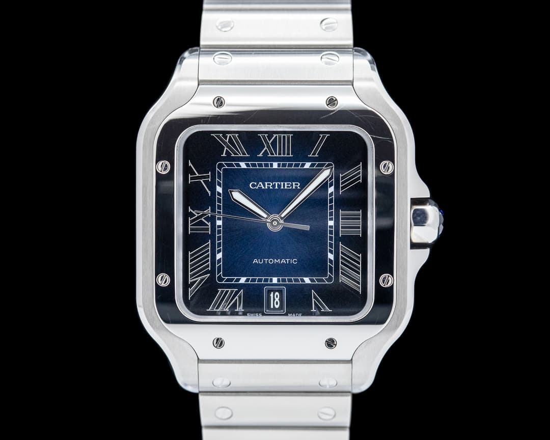 Cartier Santos De Cartier SS Blue Dial 2024