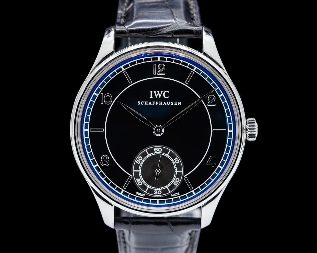 IWC Vintage Portuguese Hand-Wound 1939 SS Black Dial