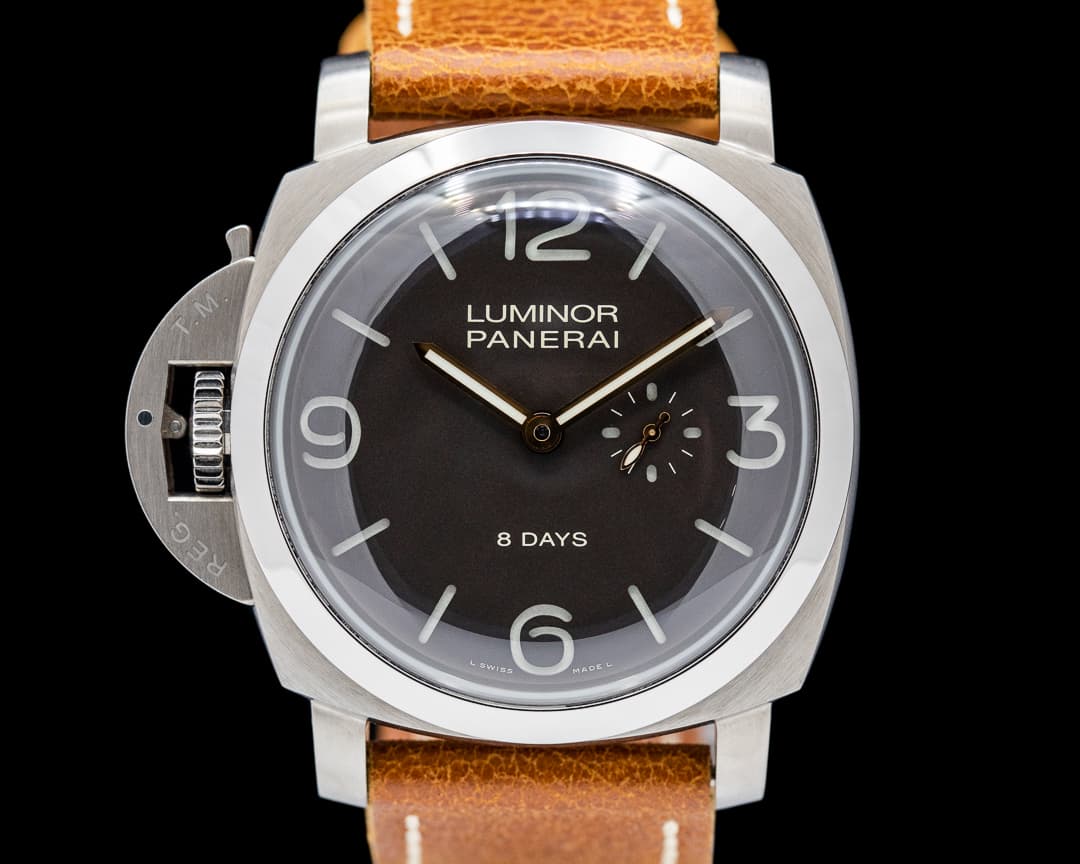 Panerai Luminor 1950 Left-Handed 8 Days Titanio Brown Dial