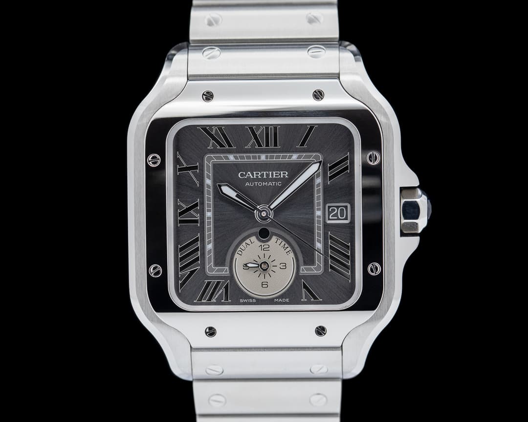 Cartier Santos De Cartier Dual Time SS Gray Dial 2024