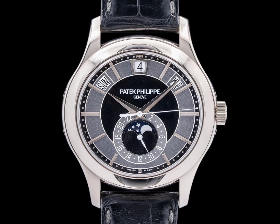 Patek Philippe Annual Calendar 18K White Gold Rhodium Dial
