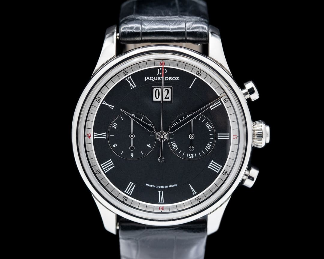 Jaquet Droz Grande Date Chronograph SS Black Dial