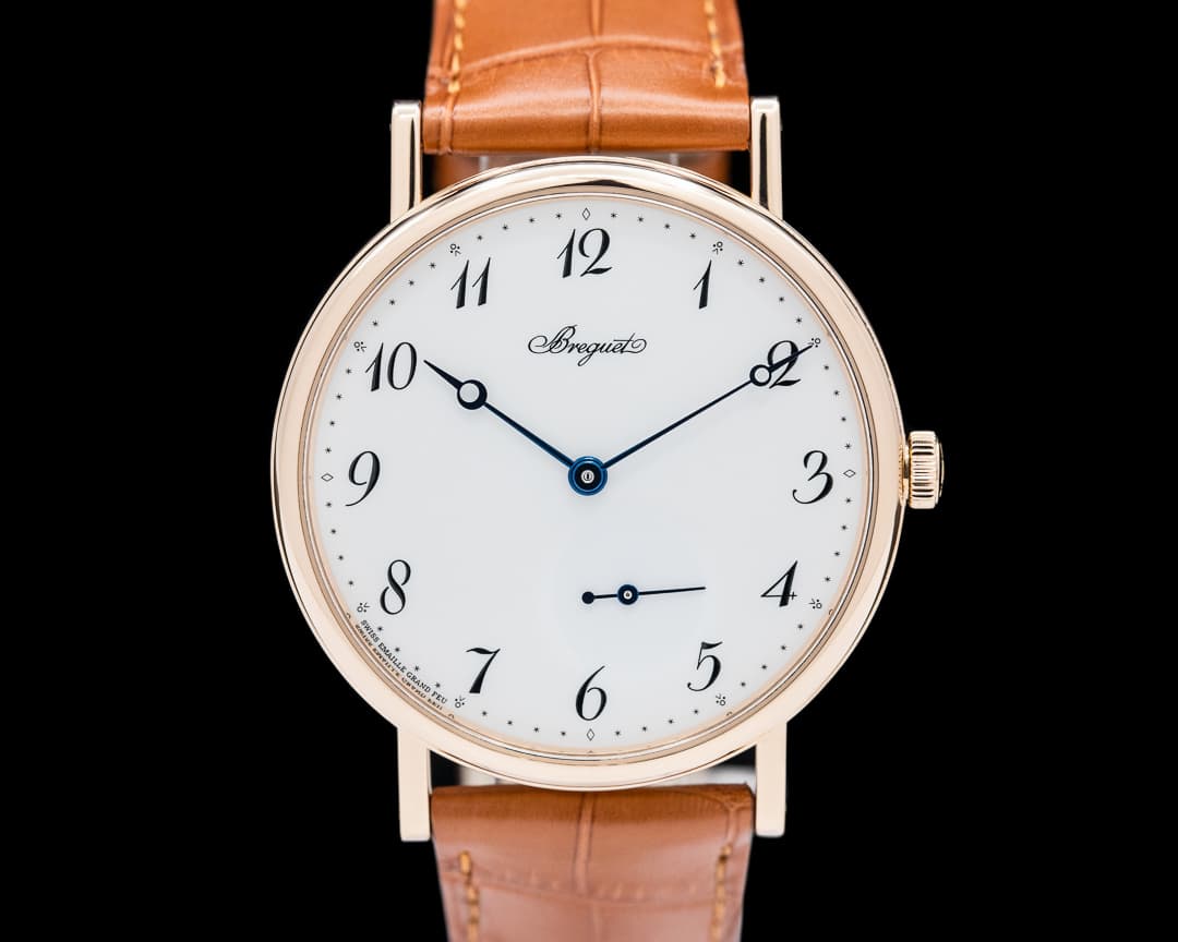 Breguet Classique Automatic 18K Rose Gold White Enamel Dial