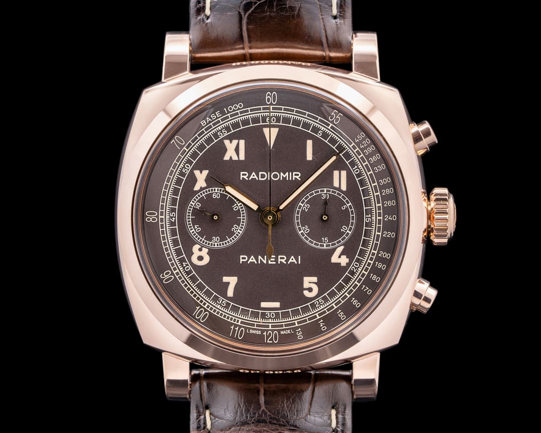 Panerai Radiomir 1940 Chronograph 18K Rose Gold Brown Dial LIMITED