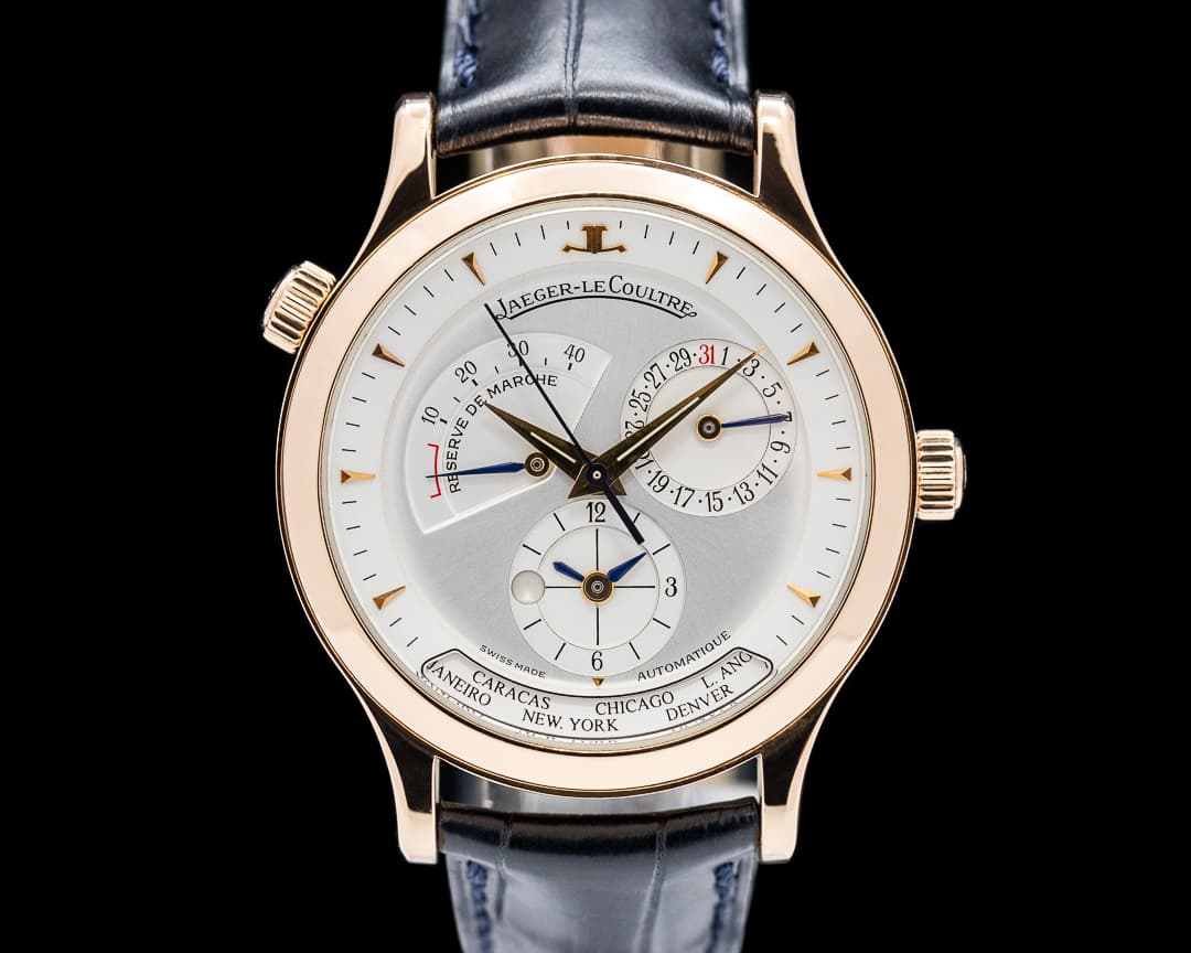 Jaeger-LeCoultre Master Geographic 18K Rose Gold Silver Dial