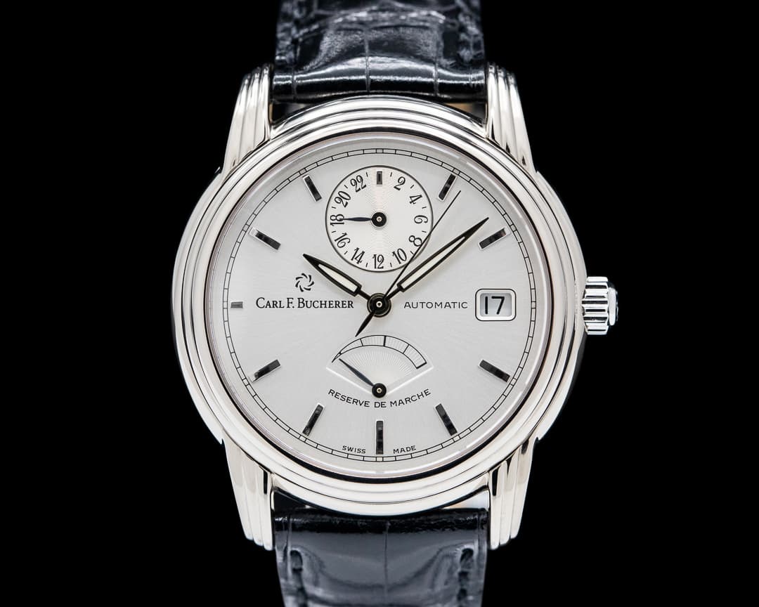 Carl F. Bucherer Archimedes Reserve de Marche 18K White Gold Silver Dial