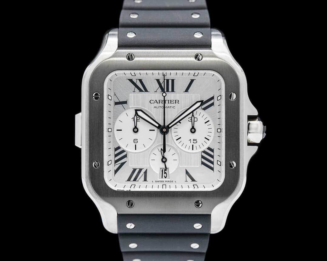 Cartier Santos De Cartier Chronograph SS Silver Dial 2025