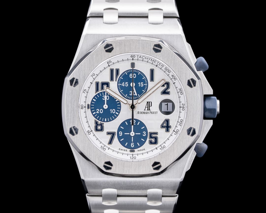 Audemars Piguet 26020ST Royal Oak Offshore Navy SS / Bracelet White Dial