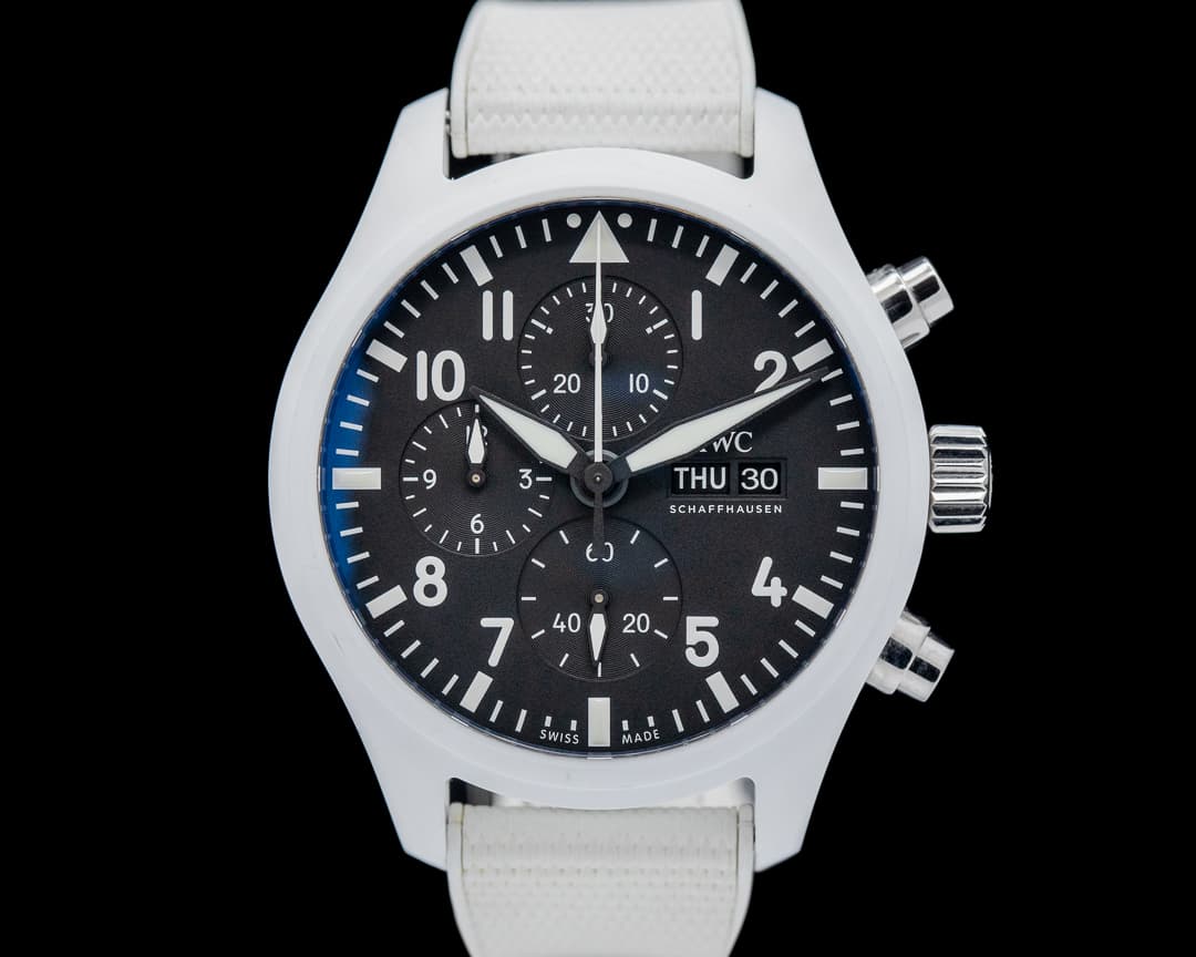 IWC Pilot Chronograph Top Gun Lake Tahoe Ceramic Black Dial