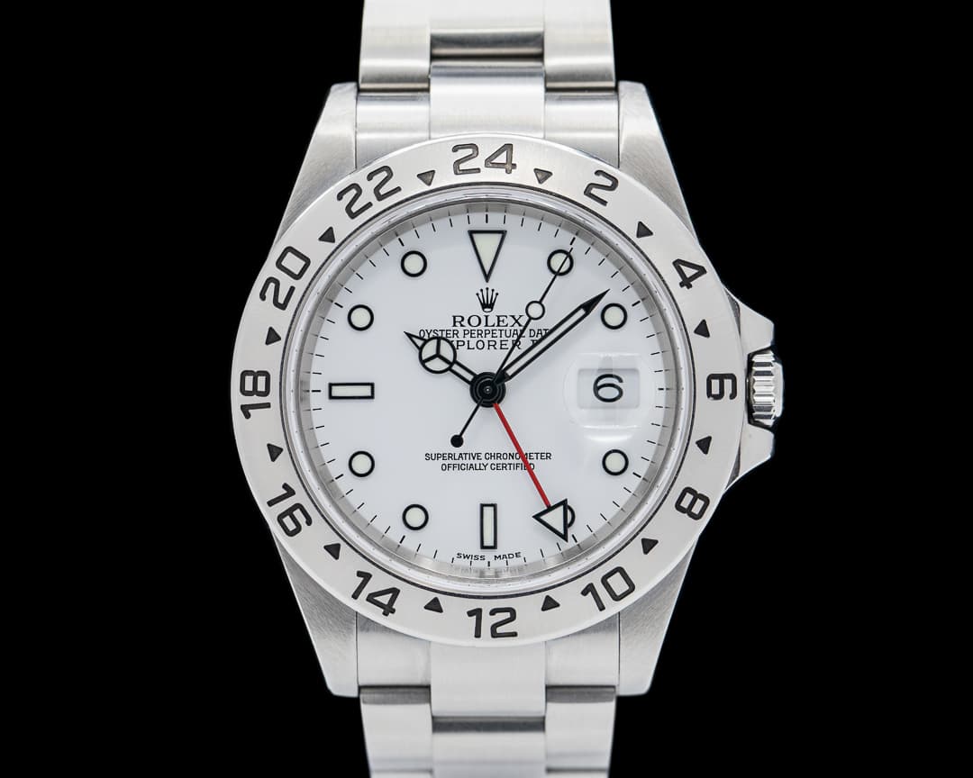 Rolex Explorer II 16570 SS White Dial