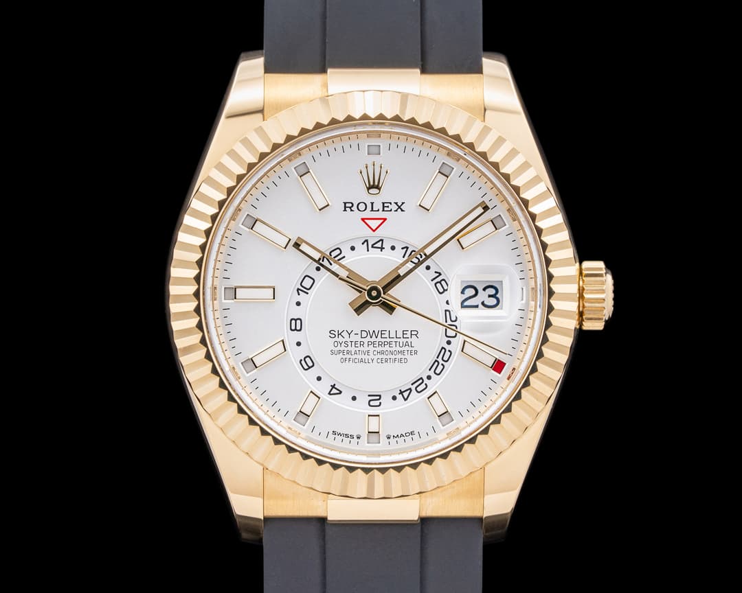 Rolex 336238 Sky Dweller 18K Yellow Gold Silver Dial 2024