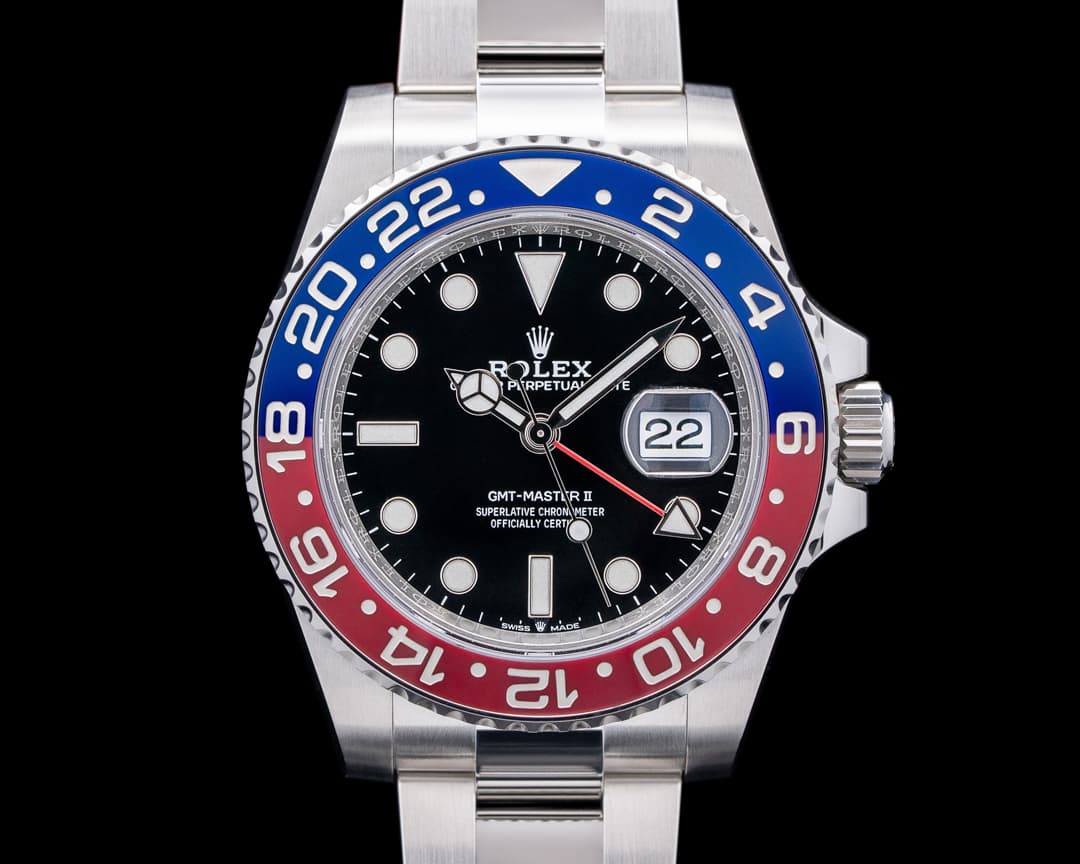 Rolex GMT Master II 126710 Ceramic "Pepsi" SS Black Dial FULL SET