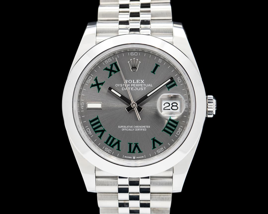 Rolex Datejust 41 Jubliee SS Gray Wimbledon Dial