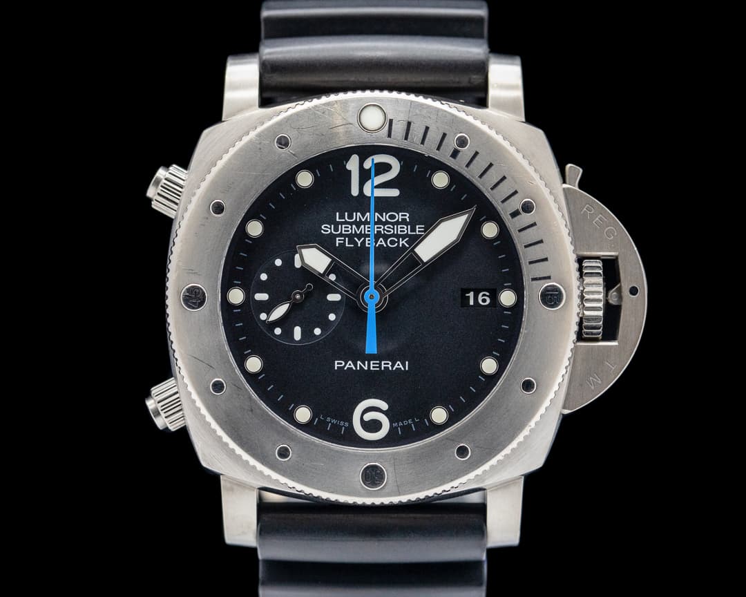 Panerai Luminor Submersible 3 Days Chrono Flyback Titanium Black Dial