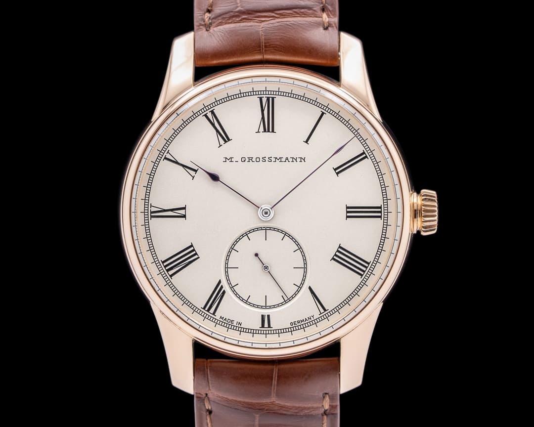 Moritz Grossmann HAMATIC Vintage 41MM 18K Rose Gold Silver Dial