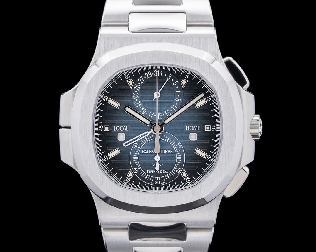 Patek Philippe Nautilus Travel Time 5990 Blue Dial Tiffany & Co UNWORN