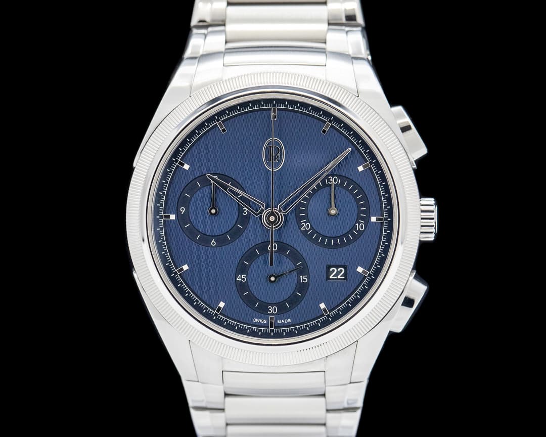 Parmigiani Tonda PF Chronograph Platinum Bezel SS Blue Dial