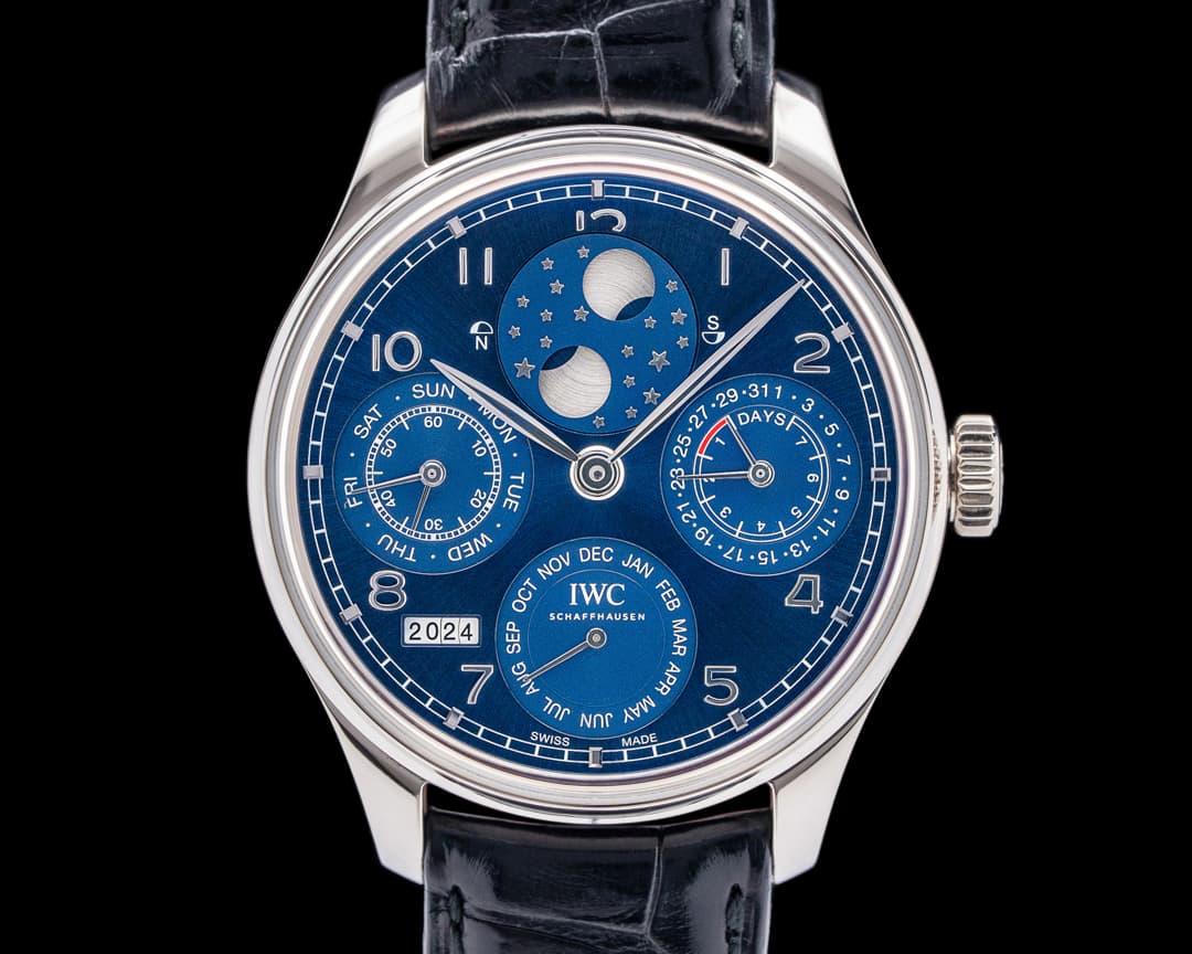 IWC Portuguese Perpetual Calendar 18K White Gold Blue Dial