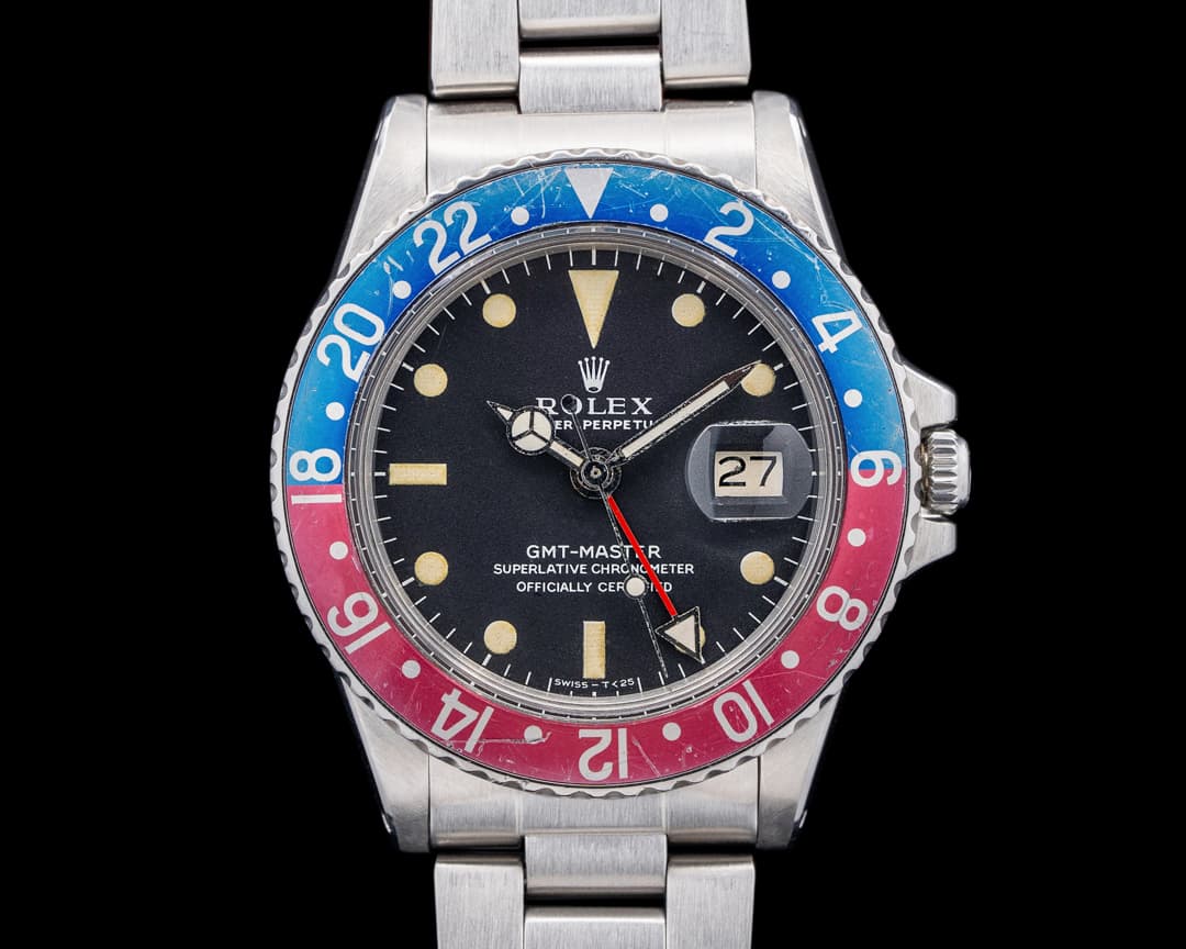 Rolex Vintage GMT Master "Pepsi Bezel" SS C. 1971 Mark I
