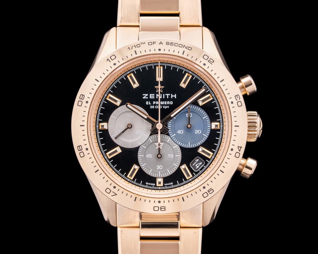 Zenith El Primero Chronomaster Sport 18K Rose Gold Black Dial