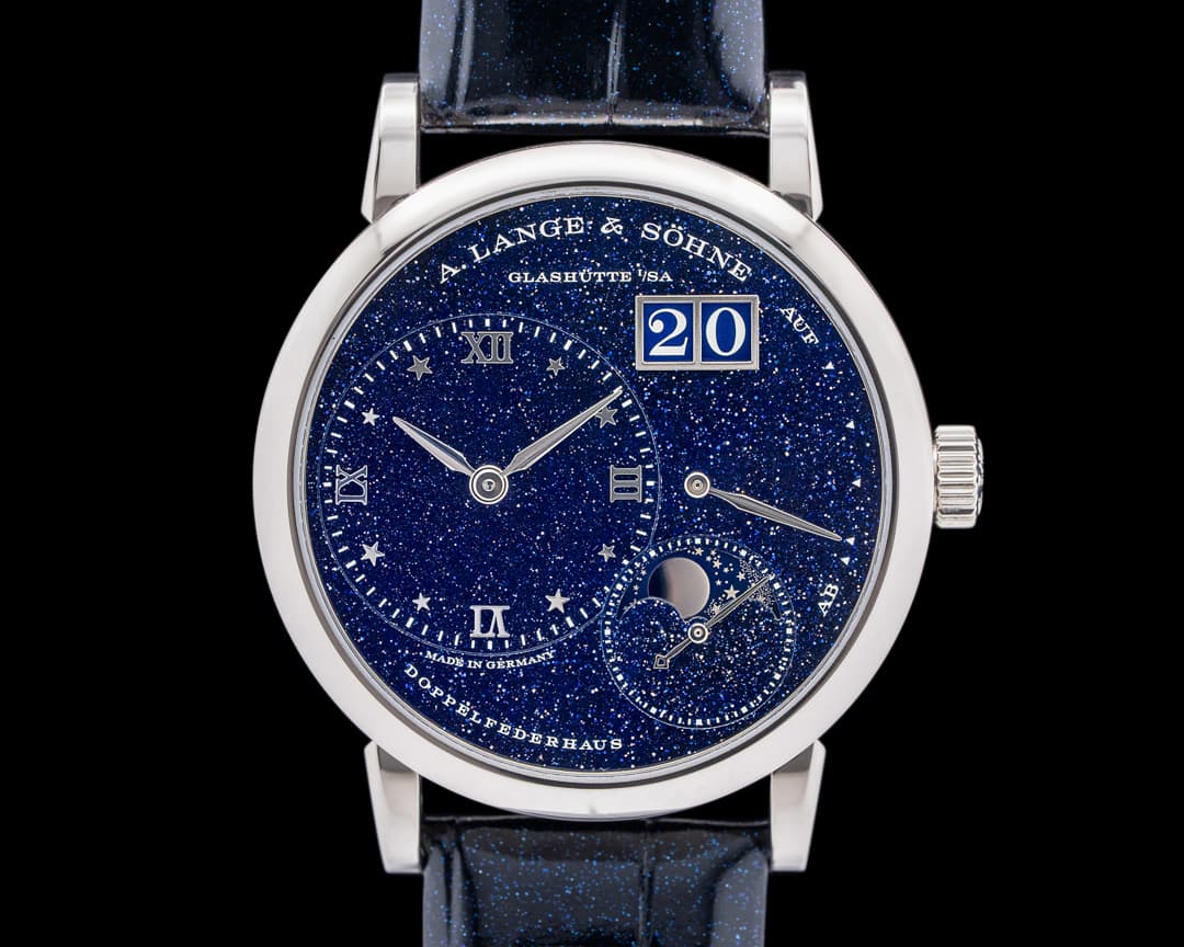 A. Lange & Söhne 182.086 Little Lange 1 Moon 18K WG Aventurine Dial