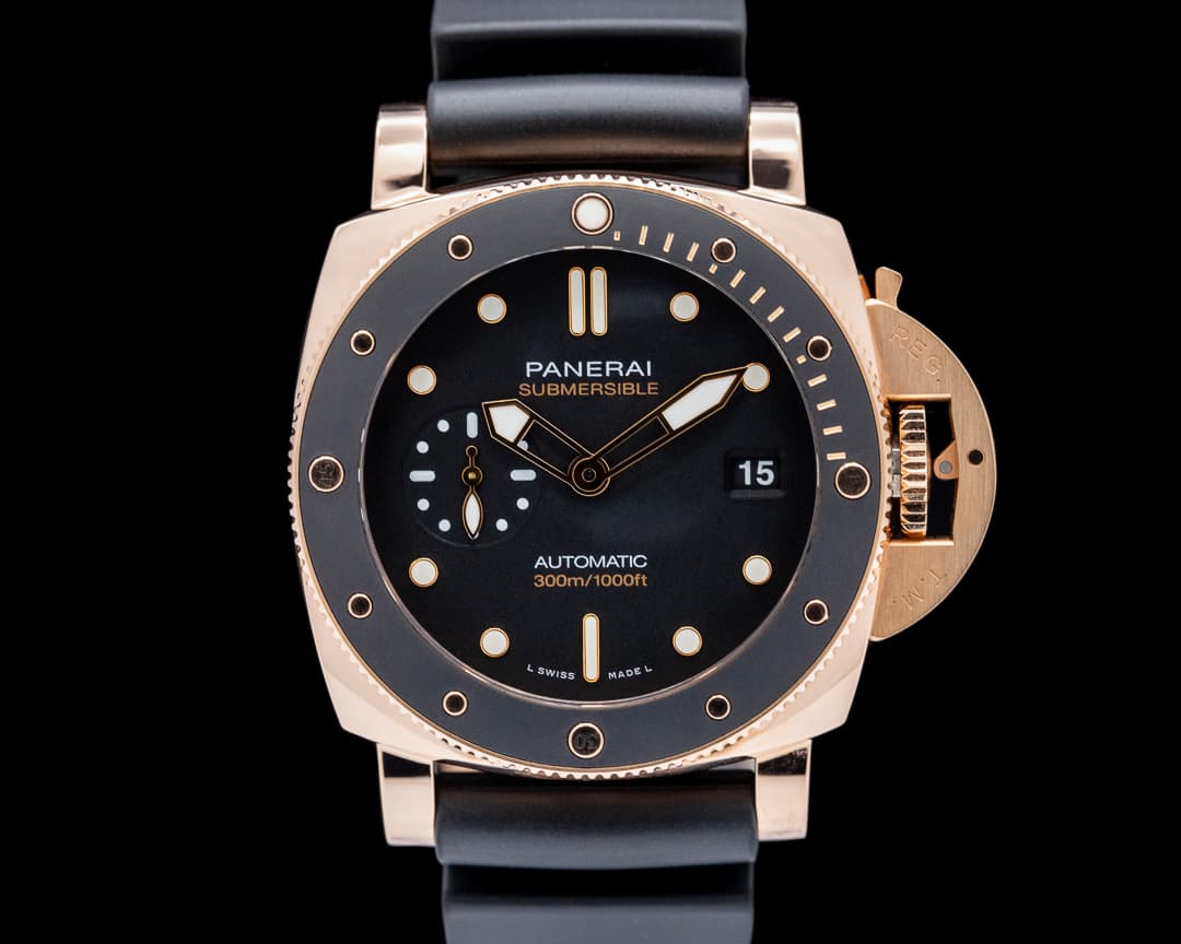 Panerai Luminor Submersible 18K Rose Gold Black Dial