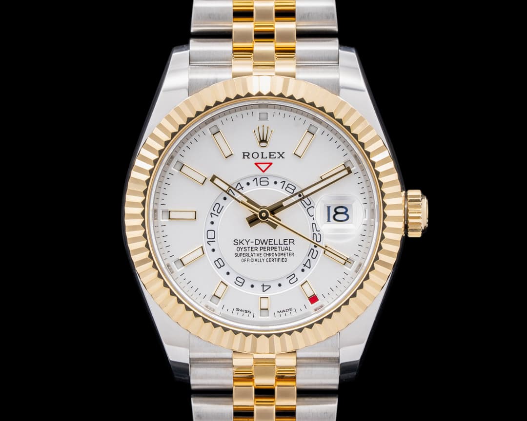 Rolex Sky Dweller 18K Yellow Gold / SS Jubilee