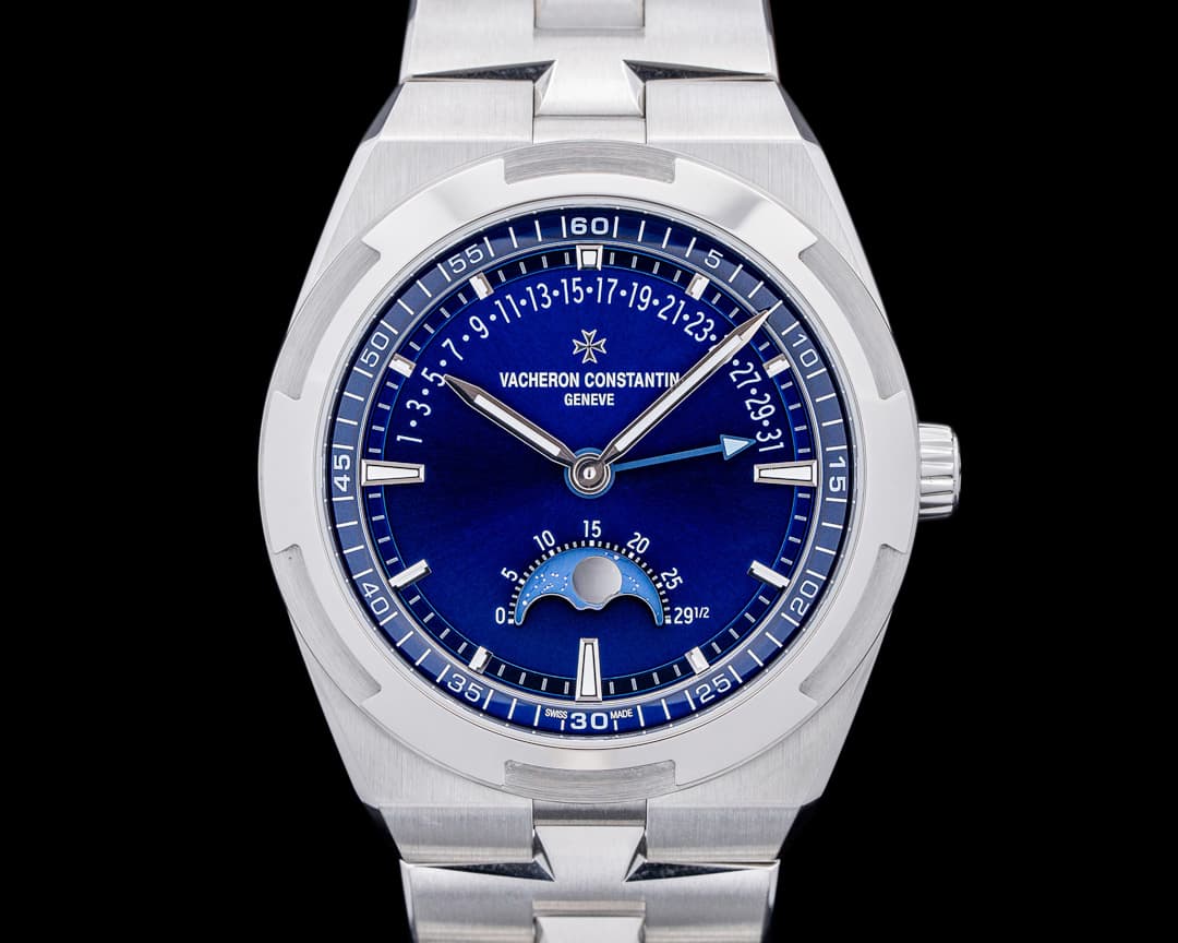 Vacheron Constantin Overseas Moonphase Retrograde Date SS Blue Dial