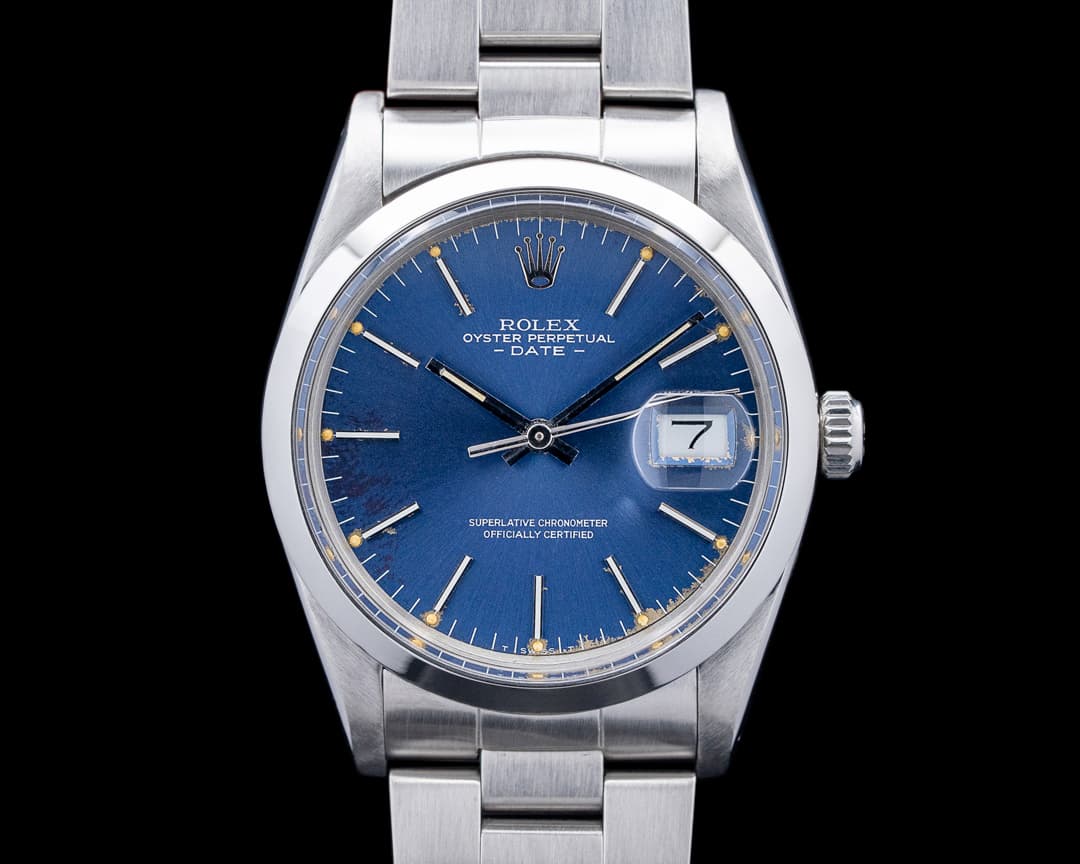 Rolex Oyster Perpetual Date Blue Dial SS