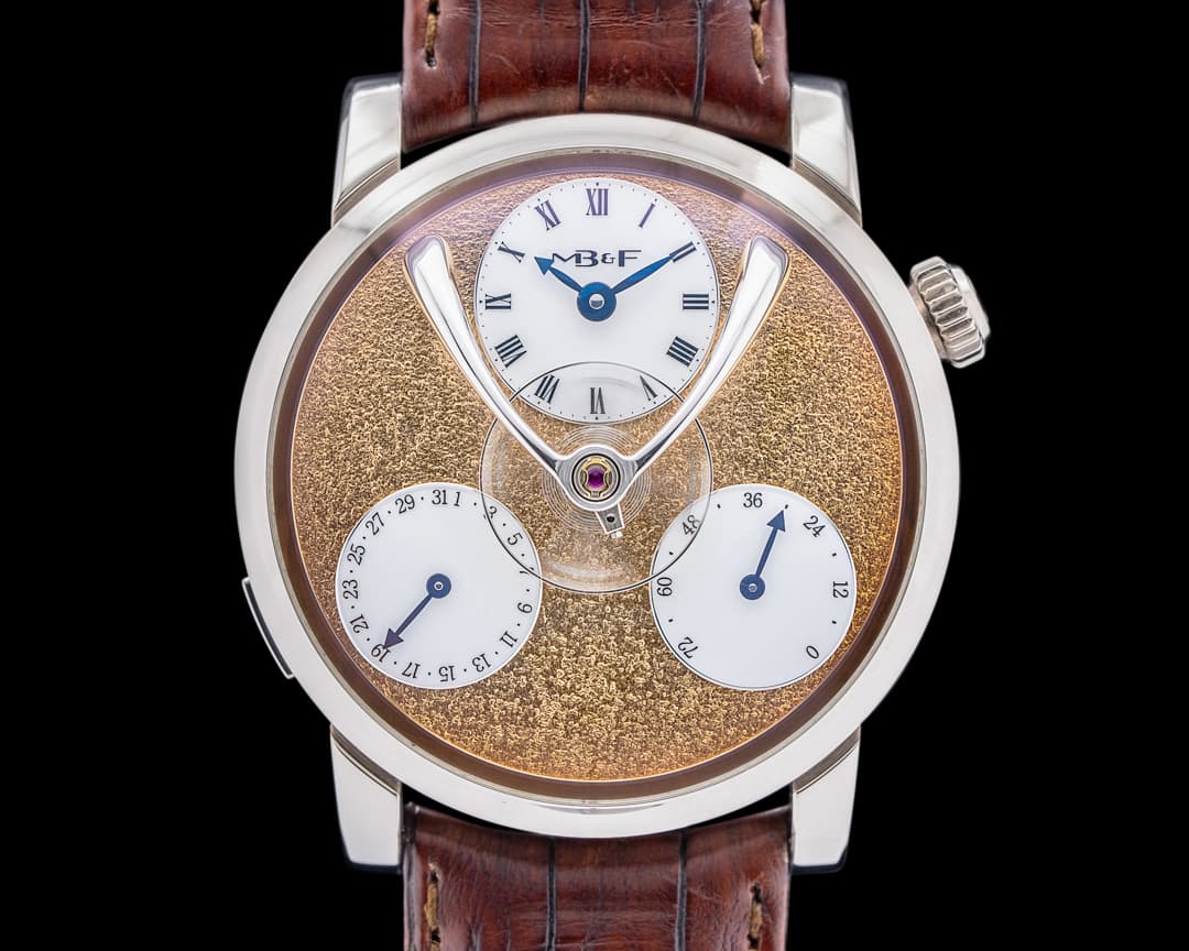 MB&F Legacy Machine Split Escapement 18K WG Gold Frosted Dial