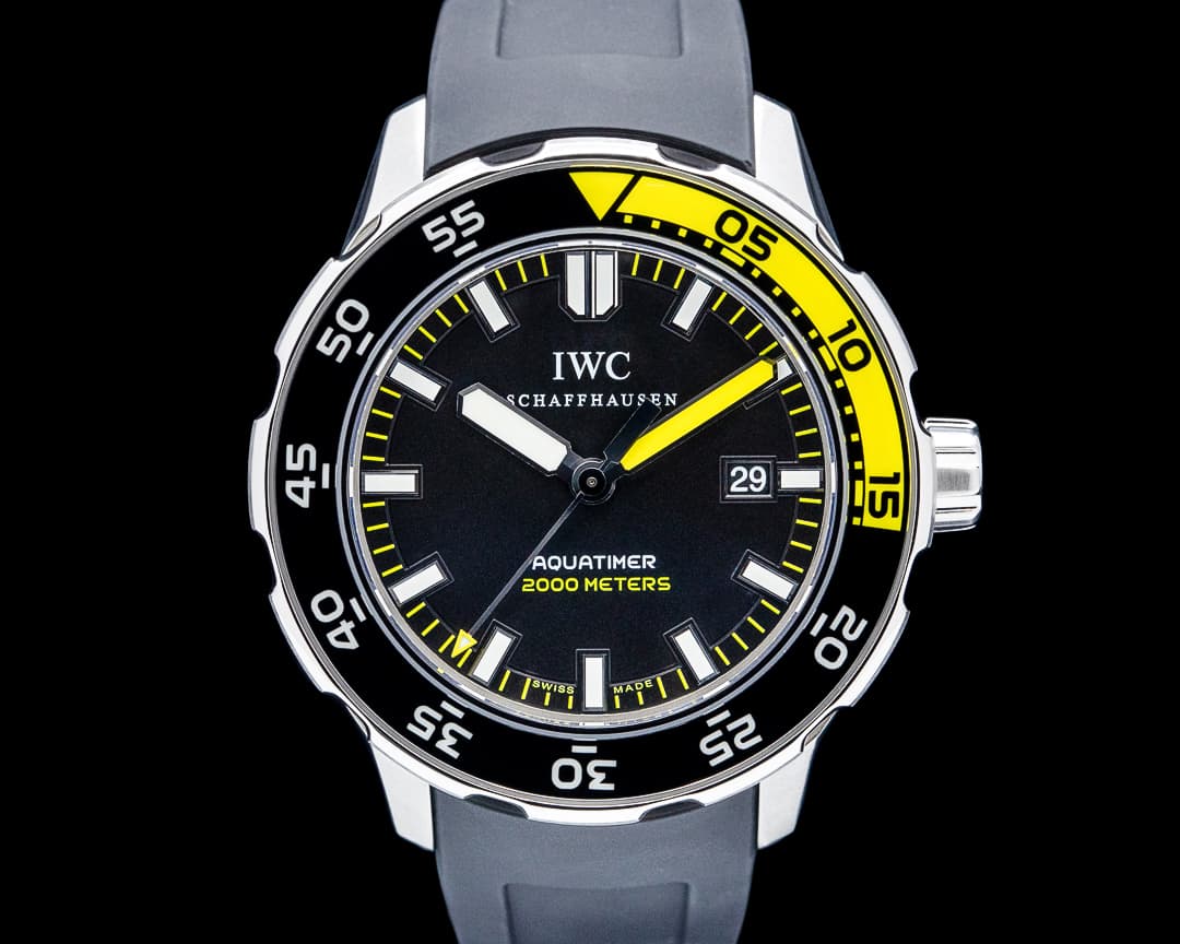 IWC Aquatimer 2000 Black Dial SS Black Dial