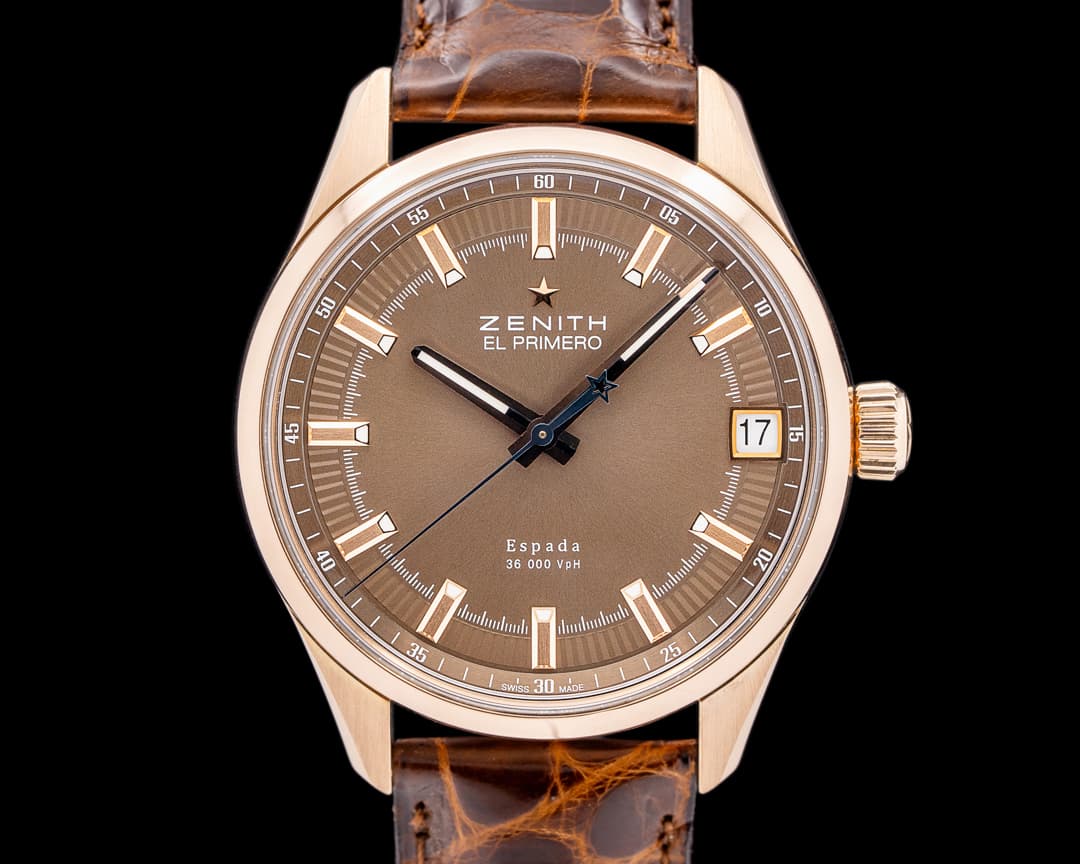 Zenith El Primero Espada 18K Rose Gold Brown Dial