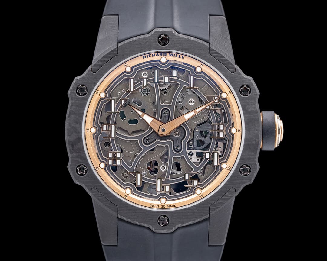 Richard Mille RM33-02 18K Rose Gold Automatic Carbon TPT Skeleton Dial