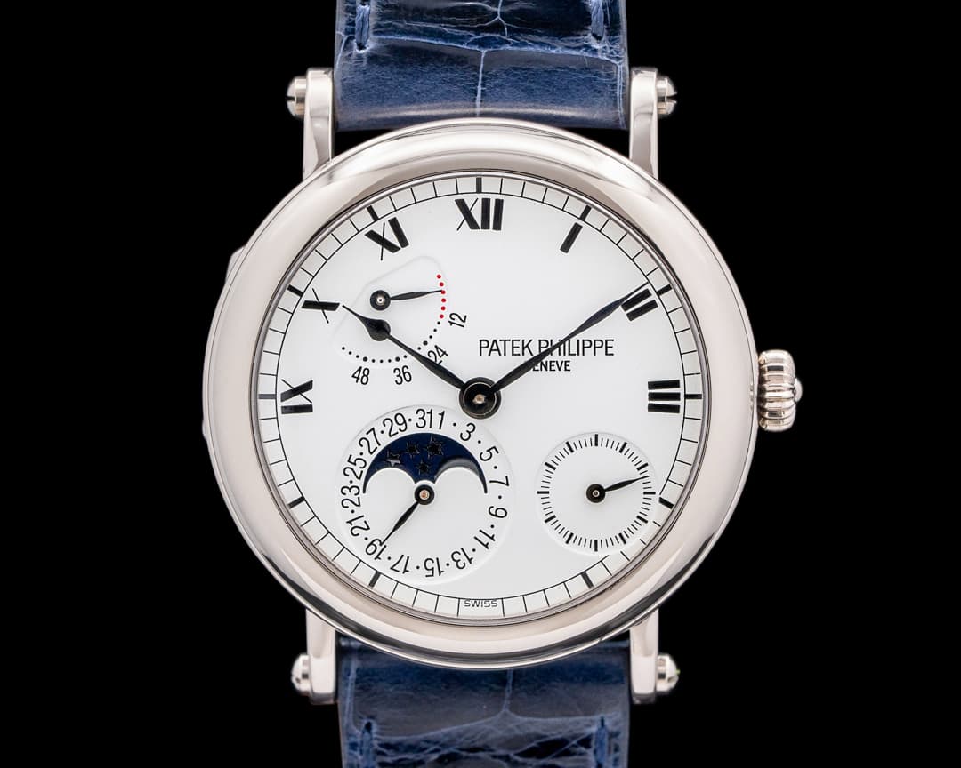 Patek Philippe 5054G Complicated Officers Case 18K White Gold White Dial