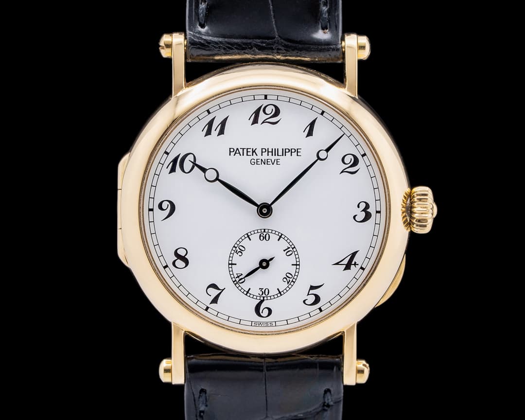 Patek Philippe 3960J Calatrava Officer "150th Anniversary" 18K Yellow Gold White Dial