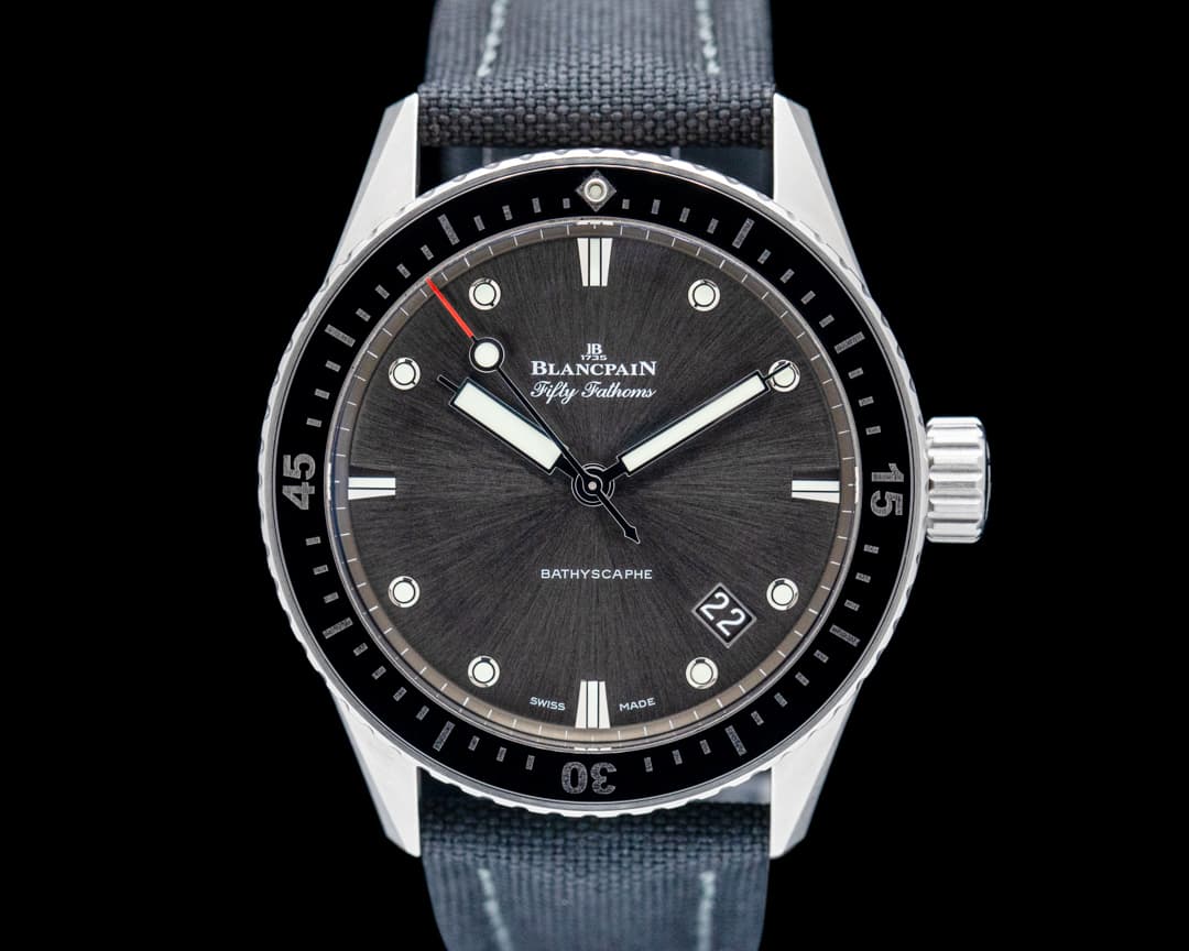 Blancpain Fifty Fathoms Bathyscaphe SS Gray Sunburst Dial