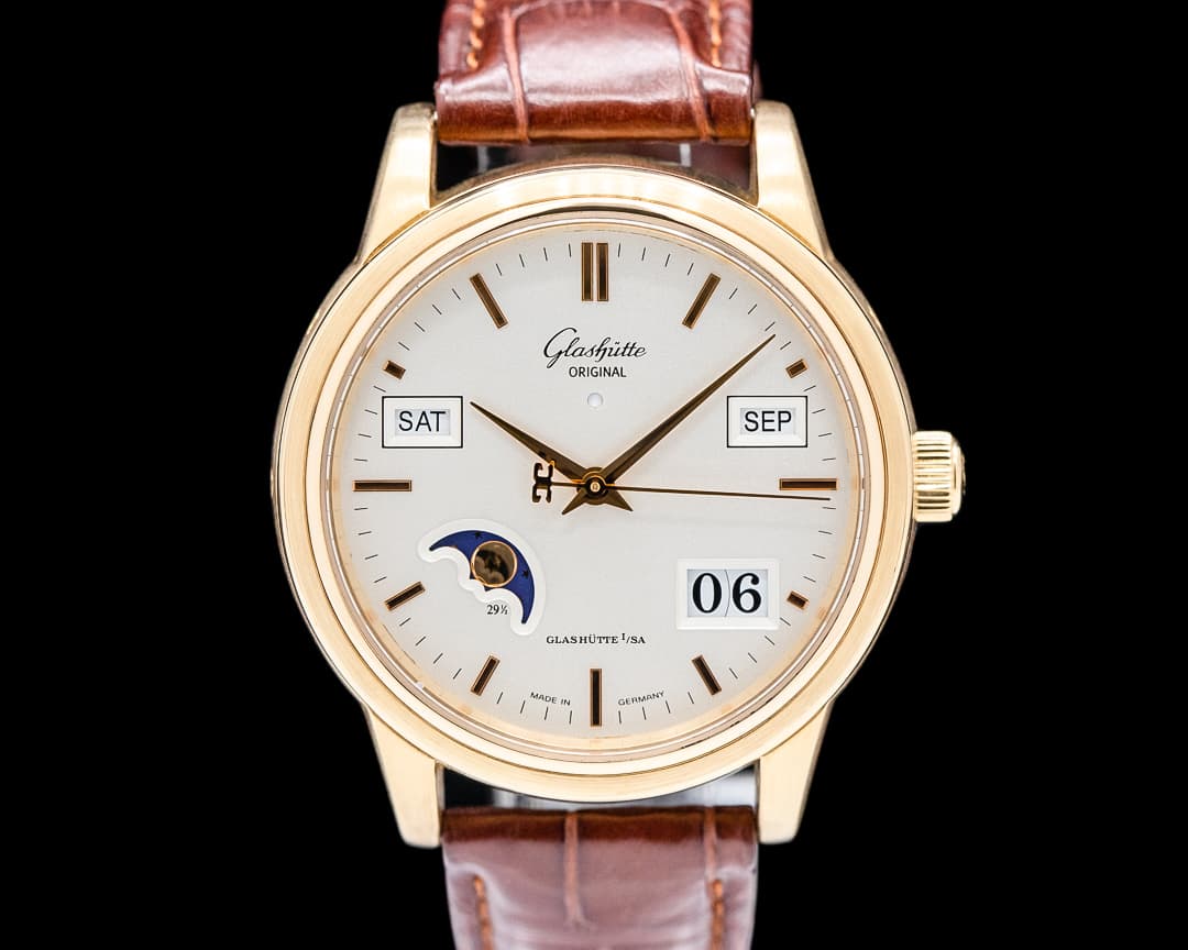 Glashütte Original Senator Perpetual Calendar 18K Rose Gold Silver Dial