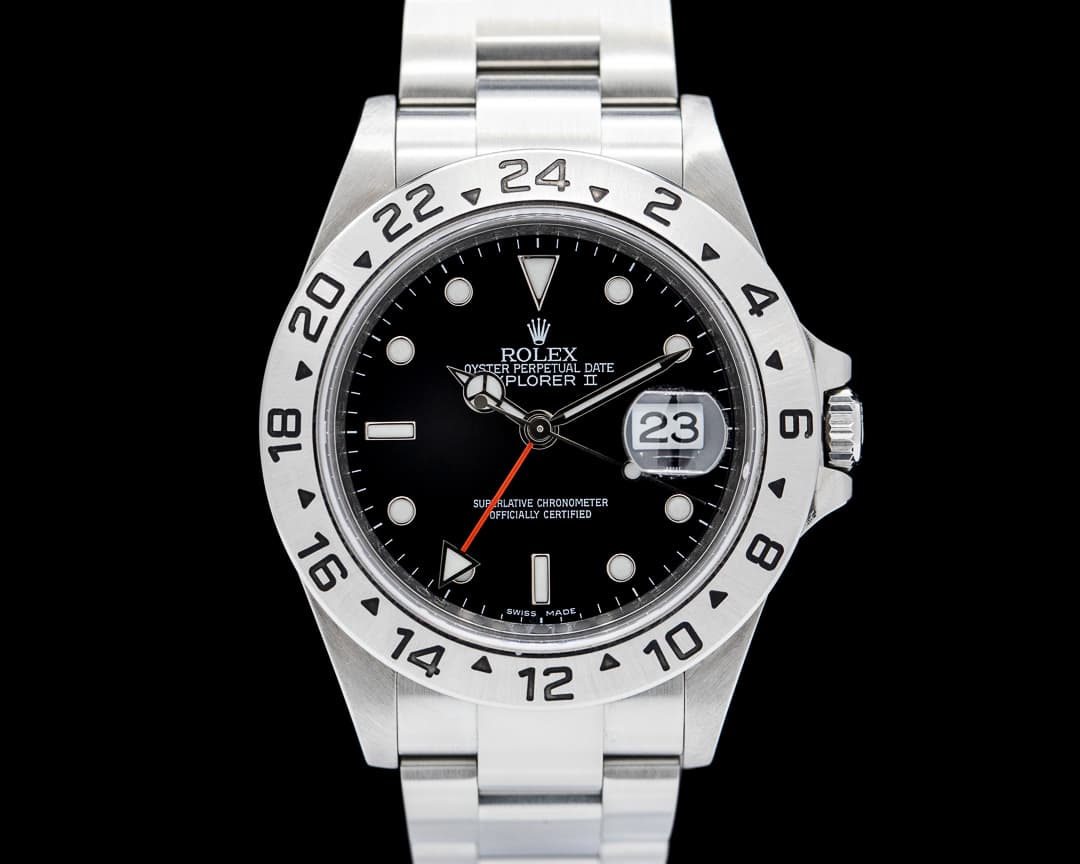 Rolex 16570 Explorer II SS Black Dial