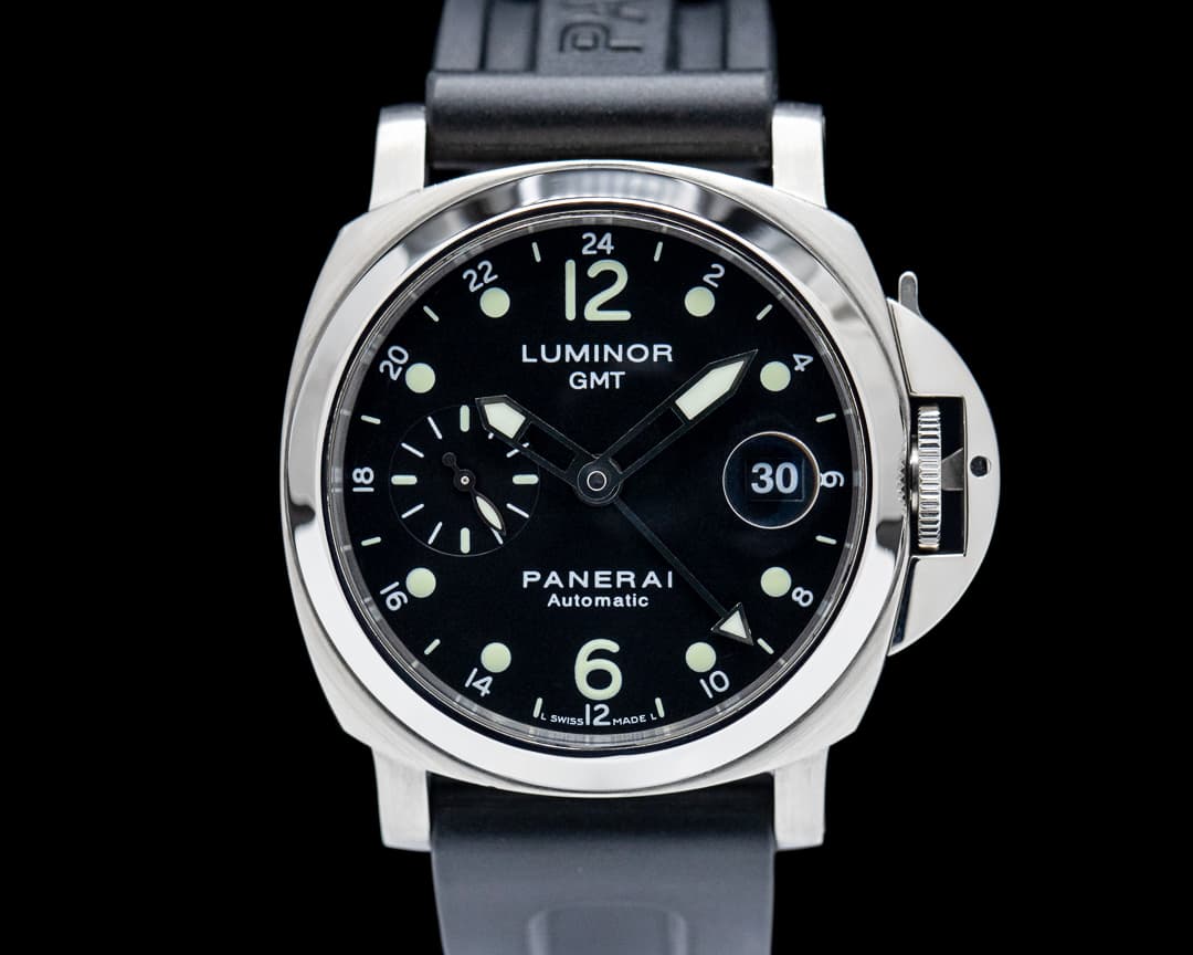Panerai PAM00160 Luminor GMT Automatic Stainless Steel Black Dial
