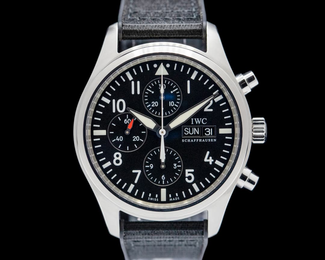 IWC IW371701 Pilot Chronograph SS Black Dial
