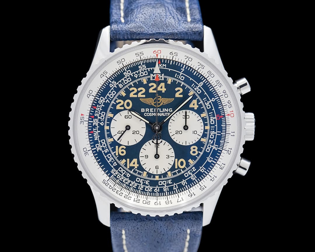 Breitling A12322 Navitimer Cosmonaute SS Blue Dial
