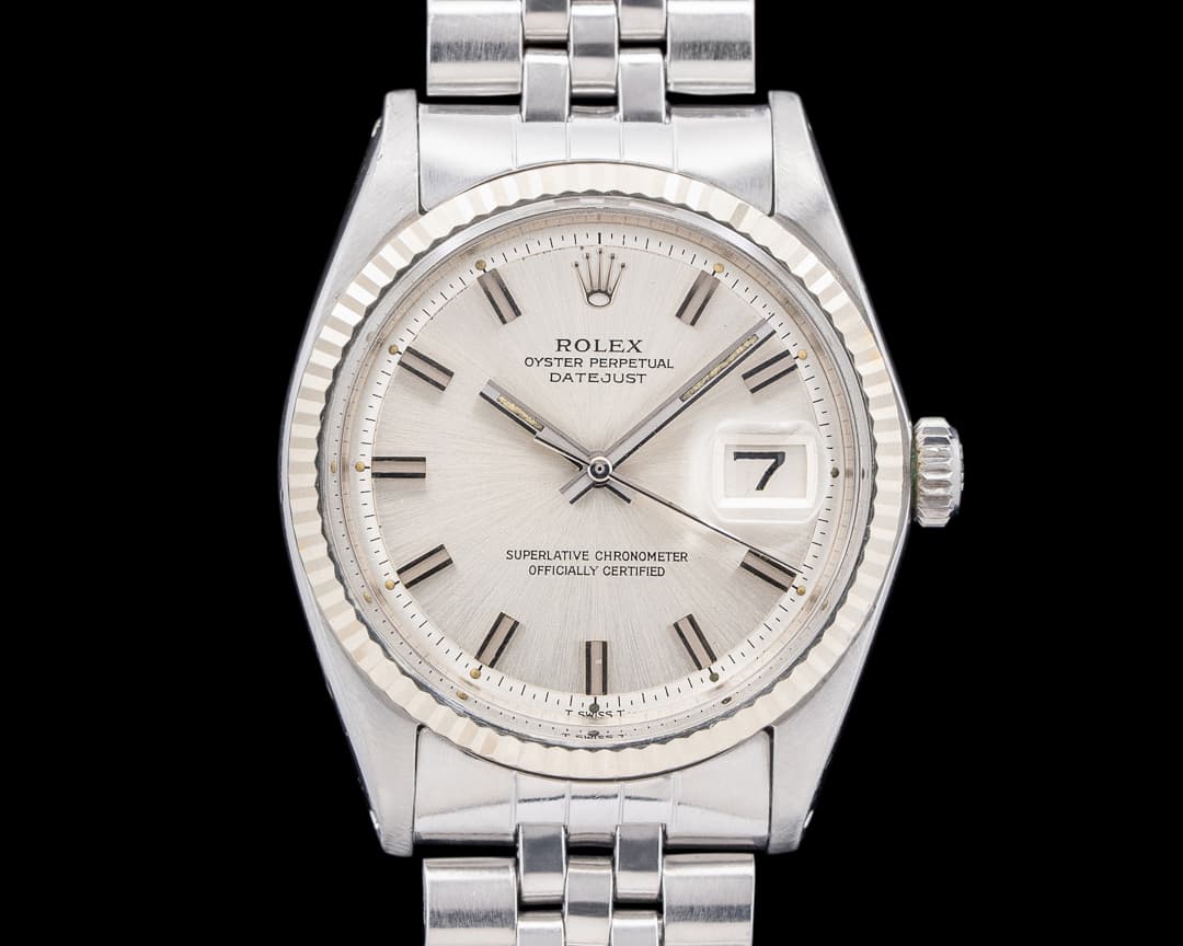 Rolex Vintage Datejust 1601 "Wide Boy" SS / 18K WG Bezel C. 1971