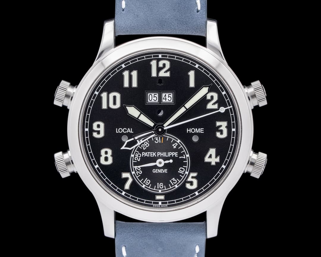 Patek Philippe 5520P Grand Complications Alarm Travel Time Platinum Black Dial