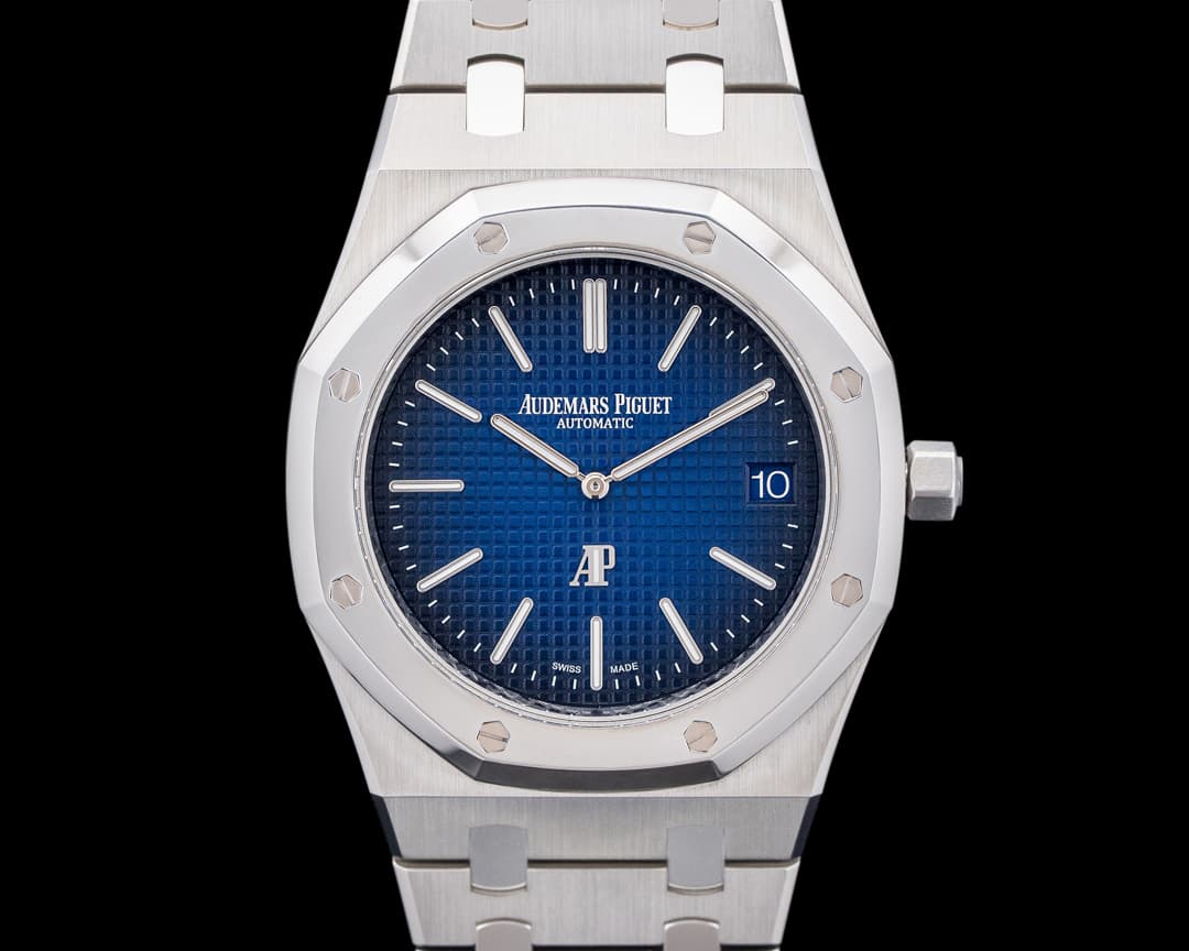 Audemars Piguet 15202IP Royal Oak Jumbo Extra-Thin Platinum / Titanium Blue Dial