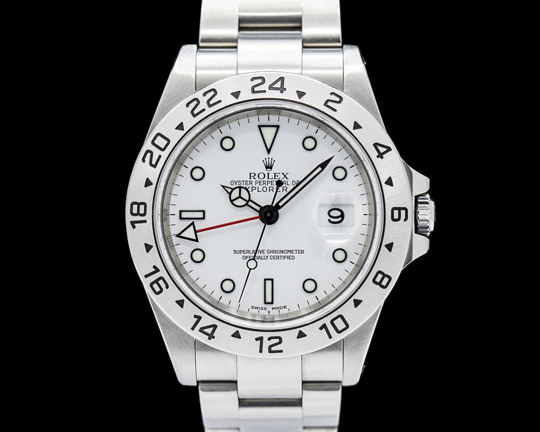 Rolex 16570 Explorer II SS White Dial Circa. 2001