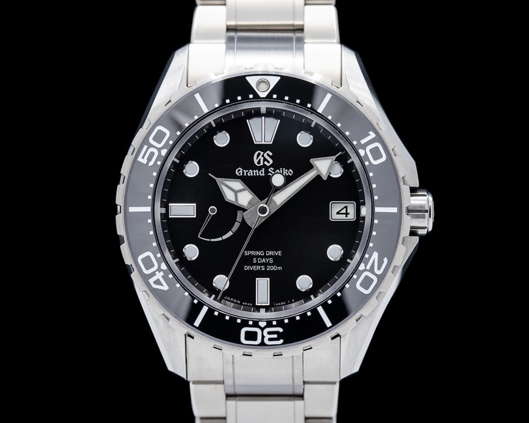 Grand Seiko SLGA015G Black Stream Diver High-Intensity Titanium Black Dial